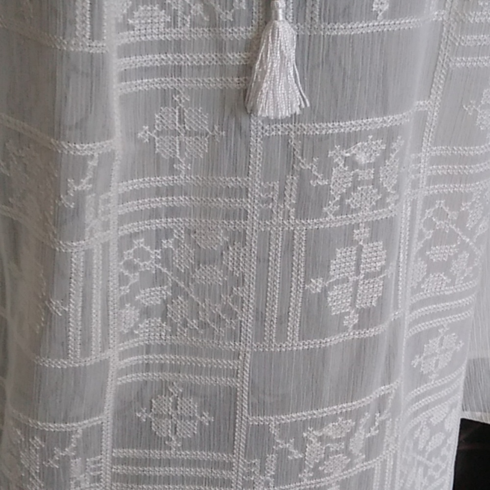 Ruby Rd. Boho Dress Blouse Tunic Sheer - Picture 4 of 6